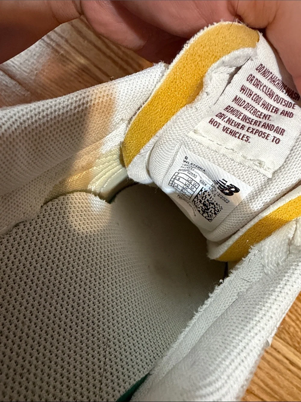 New Balance Tan & Cream Suede Low-Top Sneakers